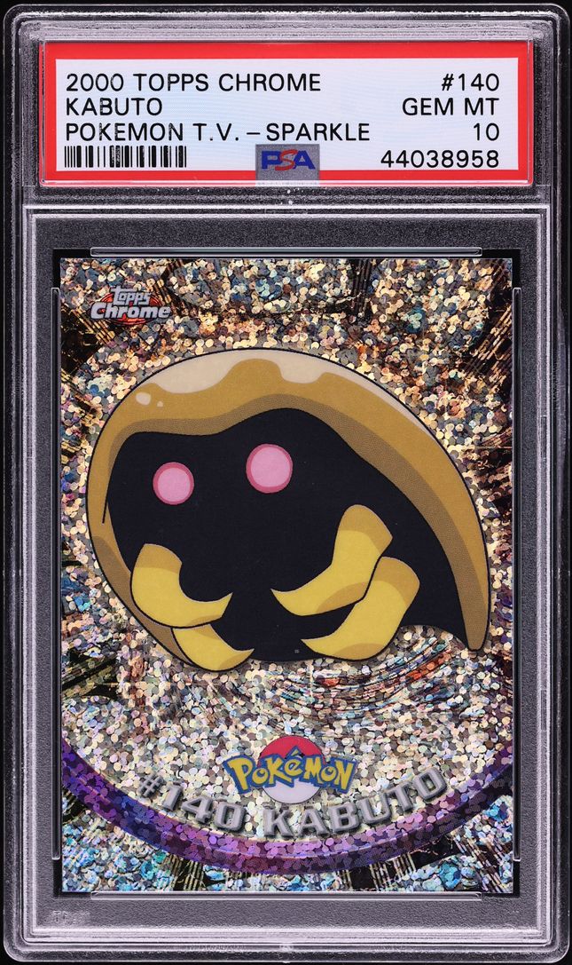 2000 Topps Chrome Pokemon Series 2 Sparkle Kabuto #140 PSA 10 GEM MINT