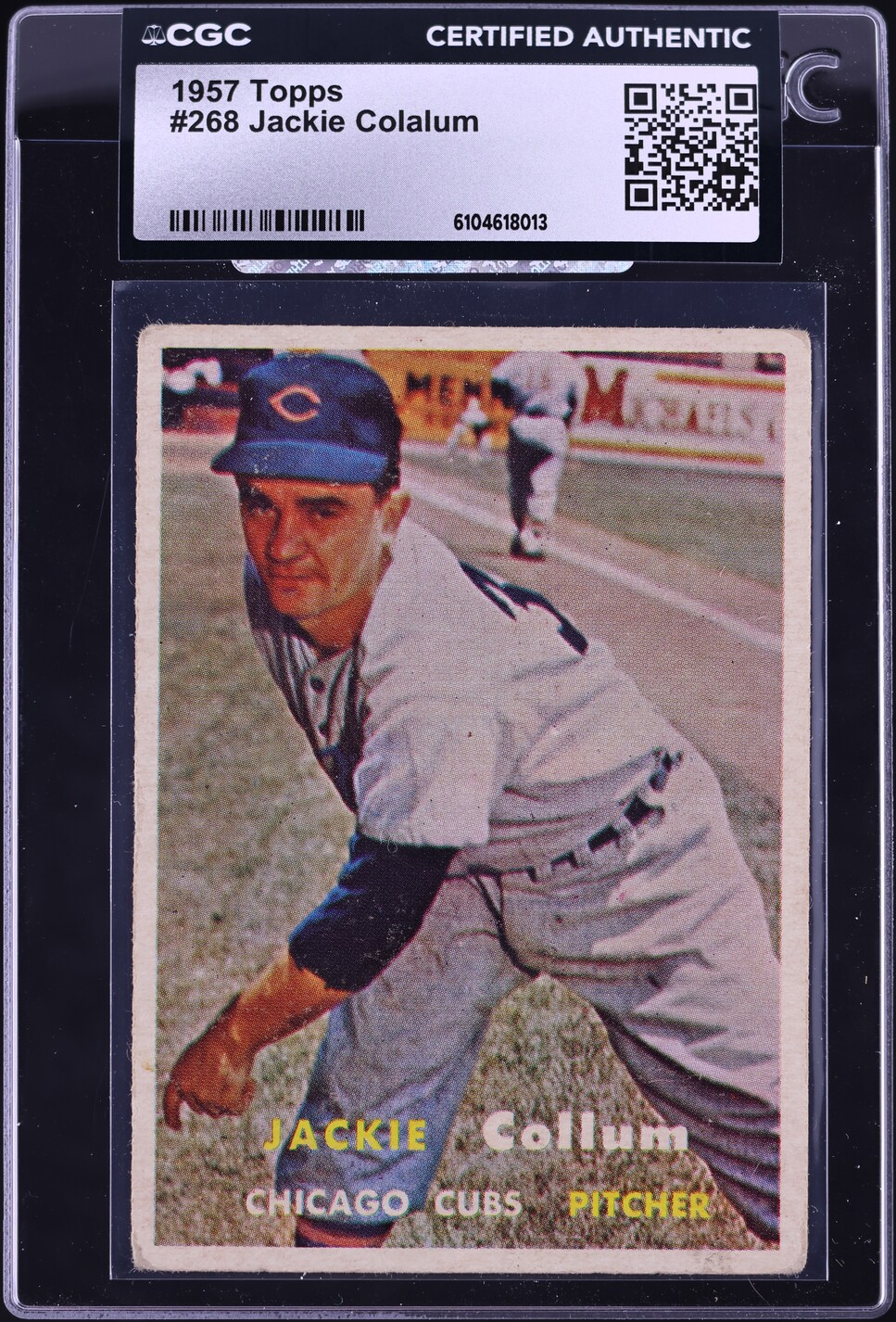 1957 Topps Jackie Colalum #268 CGC AUTH