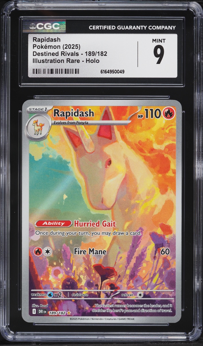 2025 Pokemon Scarlet & Violet Destined Rivals IR Rapidash #189 CGC 9 MINT