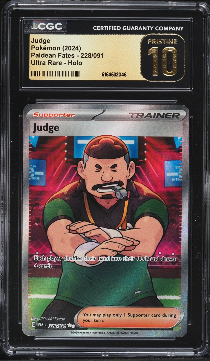 2024 Pokemon Scarlet & Violet Paldean Fates Full Art Judge #228 CGC 10 PRISTINE