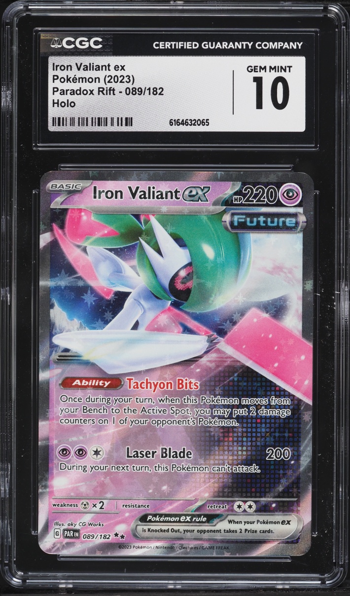 2023 Pokemon Scarlet & Violet Paradox Rift Holo Iron Valiant ex #89 CGC 10 GEM MINT