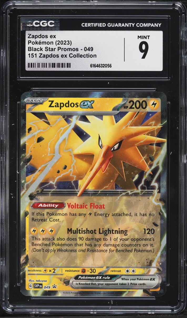2023 Pokemon Scarlet & Violet Promo 151 Collection Holo Zapdos ex #49 CGC 9 MINT