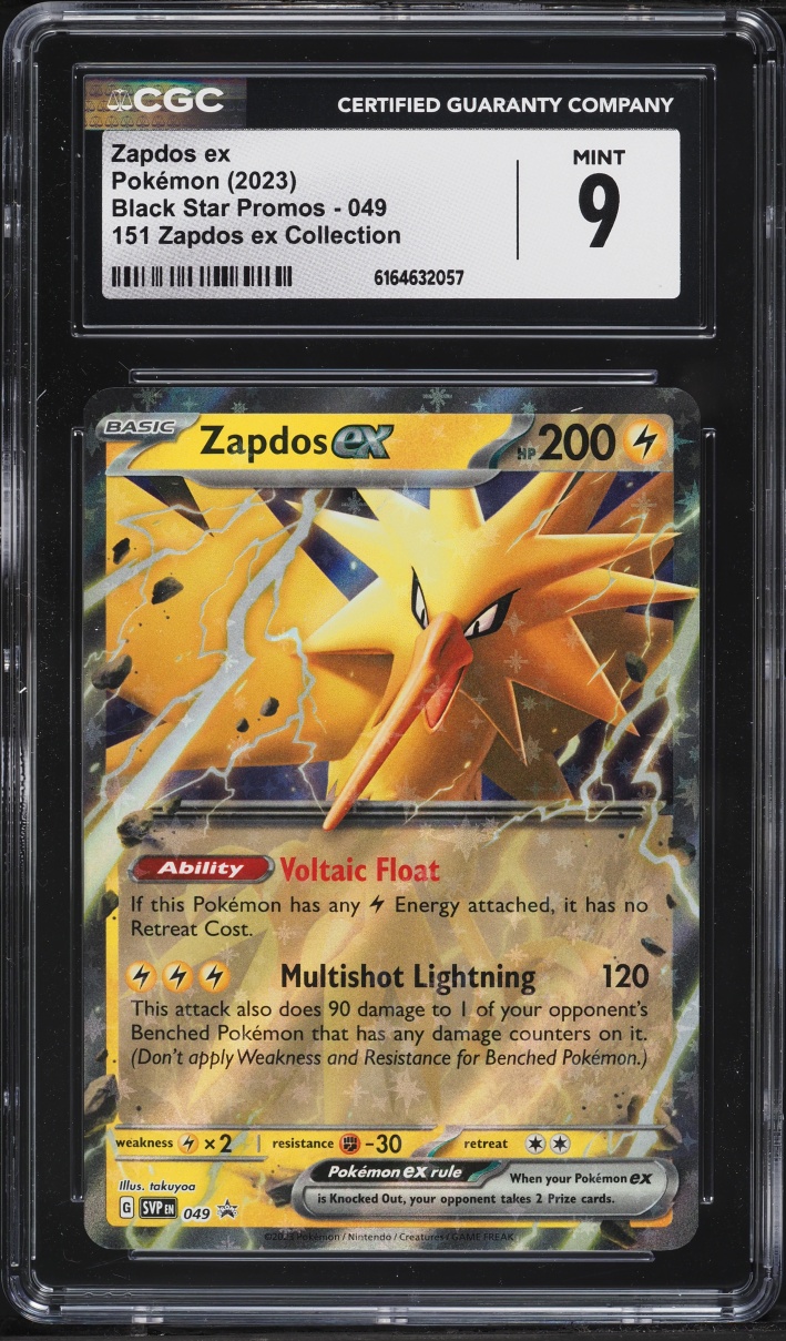 2023 Pokemon Scarlet & Violet Promo 151 Collection Holo Zapdos ex #49 CGC 9 MINT