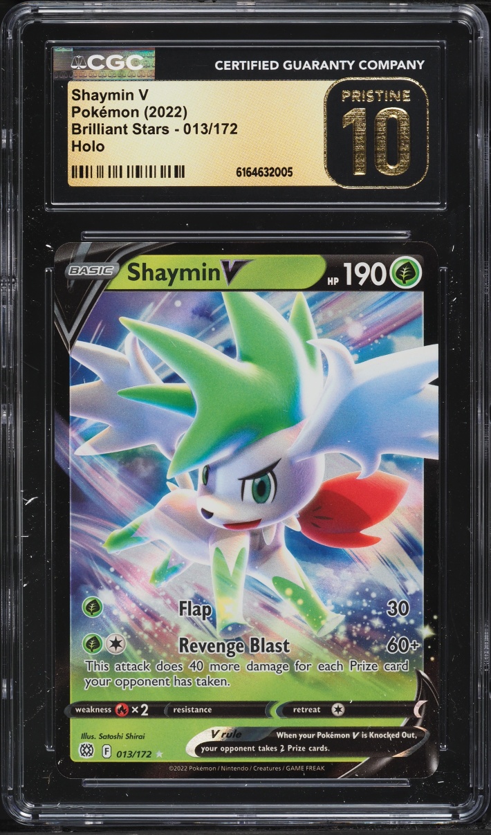 2022 Pokemon Sword & Shield Brilliant Stars Shaymin V #13 CGC 10 PRISTINE