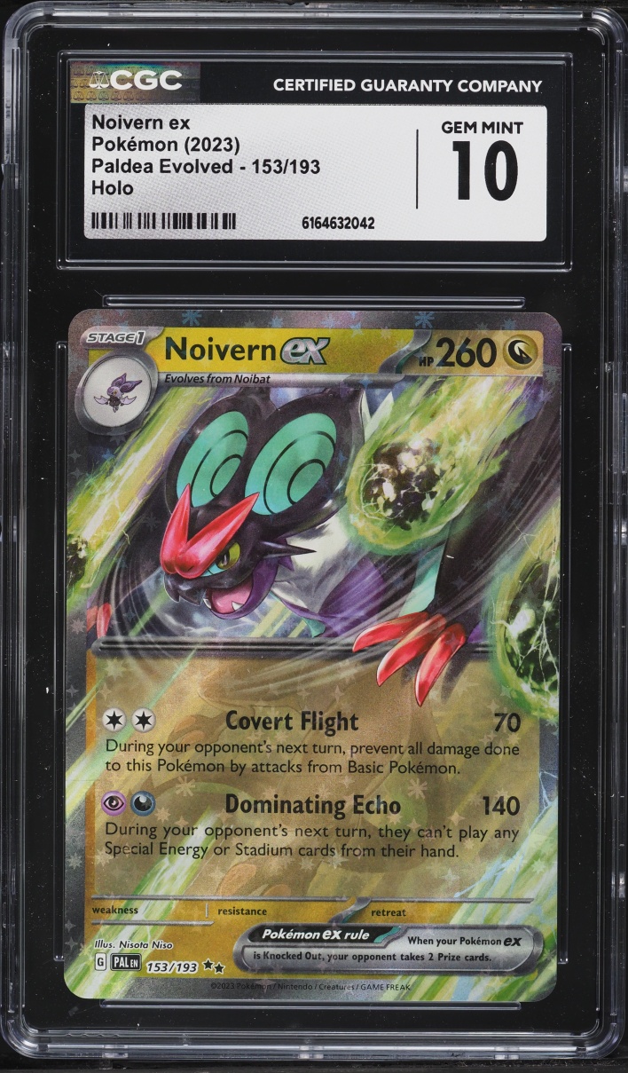 2023 Pokemon Scarlet & Violet Paldea Evolved Holo Noivern Ex #153 CGC 10 GEM MINT