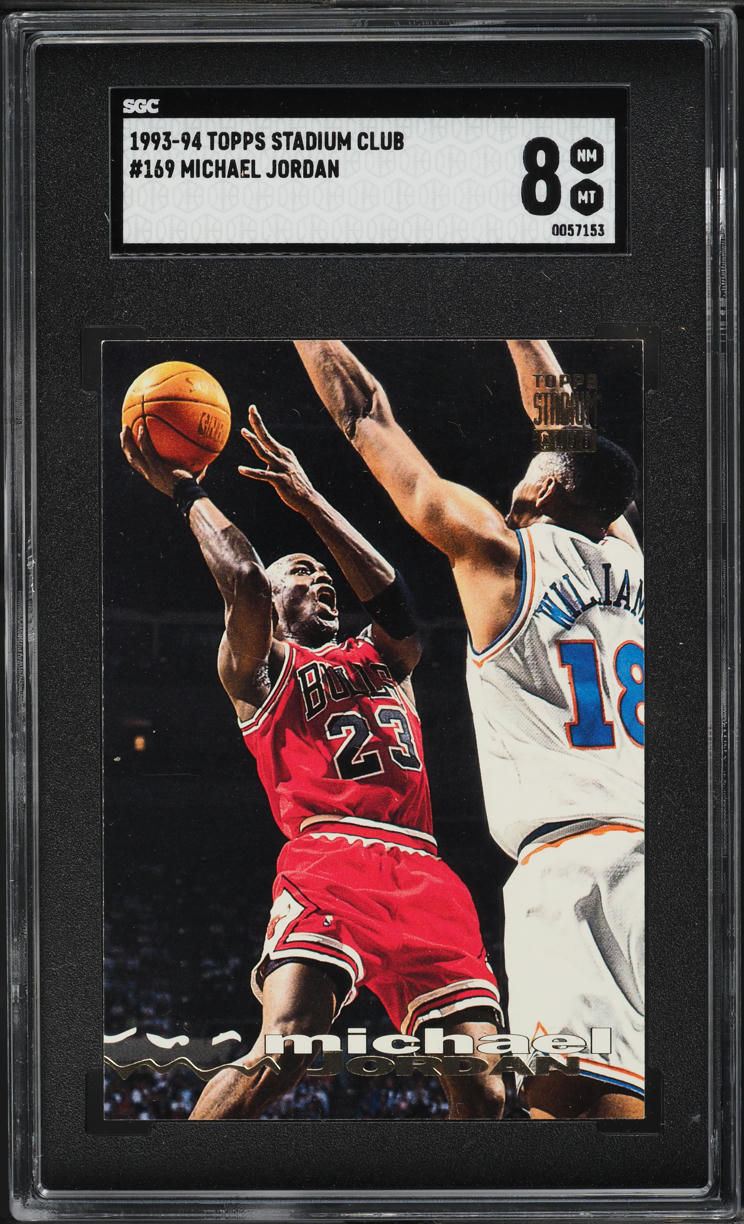 1993 Stadium Club Basketball Michael Jordan #169 SGC 8 NM-MT