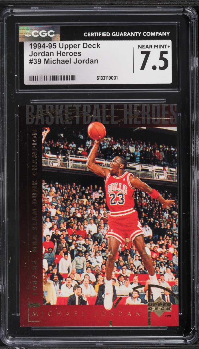 1994 Upper Deck Jordan Heroes Michael Jordan #39 CGC 7.5 NRMT+