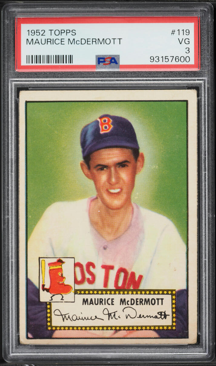 1952 Topps Maurice McDermott #119 PSA 3 VG