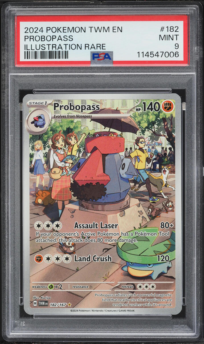 2024 Pokemon Scarlet & Violet Twilight Masquerade IR Probopass #182 PSA 9 MINT