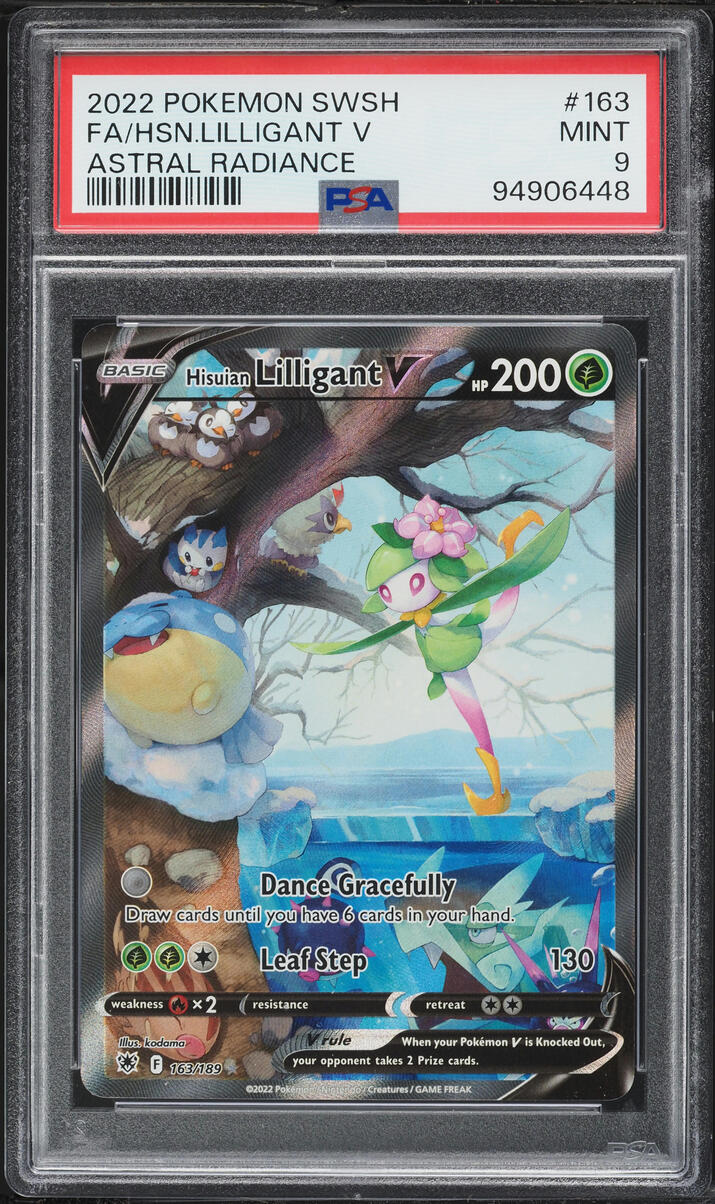 2022 Pokemon Sword & Shield Astral Radiance Alt Art Hisuian Lilligant V #163 PSA 9 MINT
