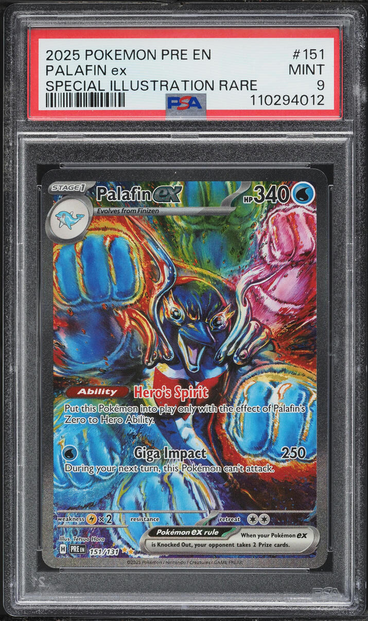 2025 Pokemon Scarlet & Violet Prismatic Evolutions SIR Palafin EX #151 PSA 9 MINT