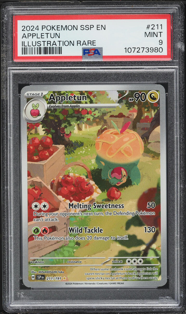 2023 Pokemon Scarlet & Violet Surging Sparks IR Appletun #211 PSA 9 MINT