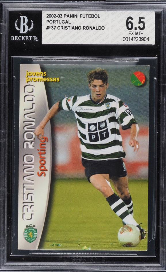 2003 Panini Sports Mega Craques Cristiano Ronaldo ROOKIE BGS 6.5 EXMT+