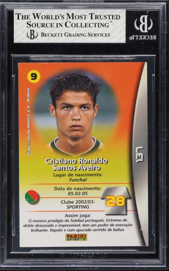 2003 Panini Sports Mega Craques Cristiano Ronaldo ROOKIE BGS 6.5 EXMT+