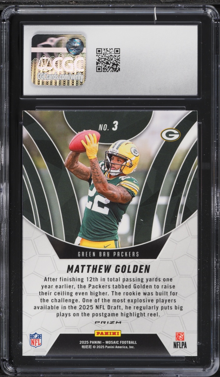 2025 Panini Mosaic Elevate Green Matthew Golden ROOKIE #3 CGC 6 EXMT