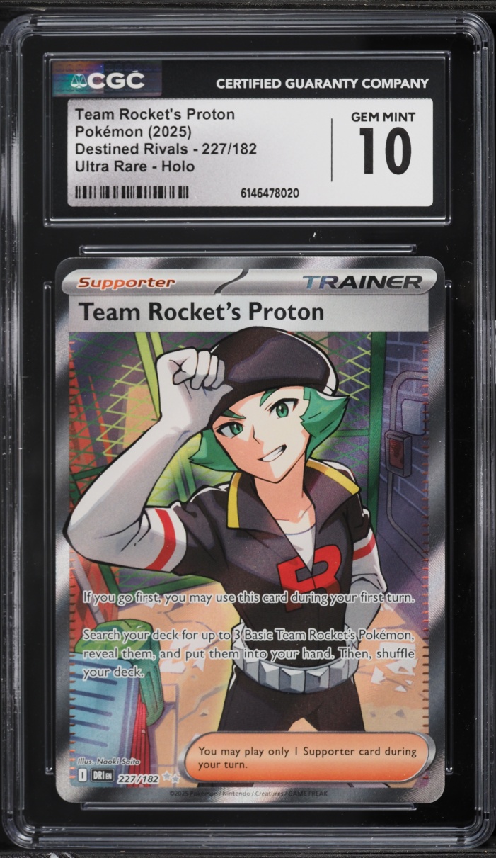 2025 Pokemon SV Destined Rivals Full Art Team Rocket's Proton #227 CGC 10 GEM MINT