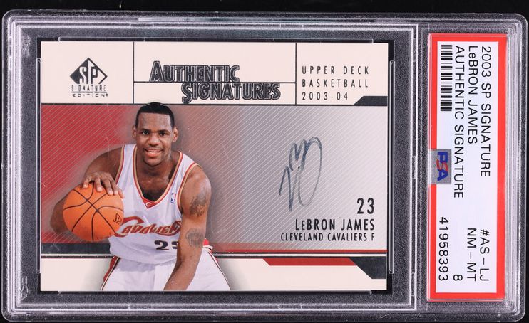 2003 SP Signature Edition LeBron James ROOKIE AUTO #AS-LJ PSA 8 NM-MT