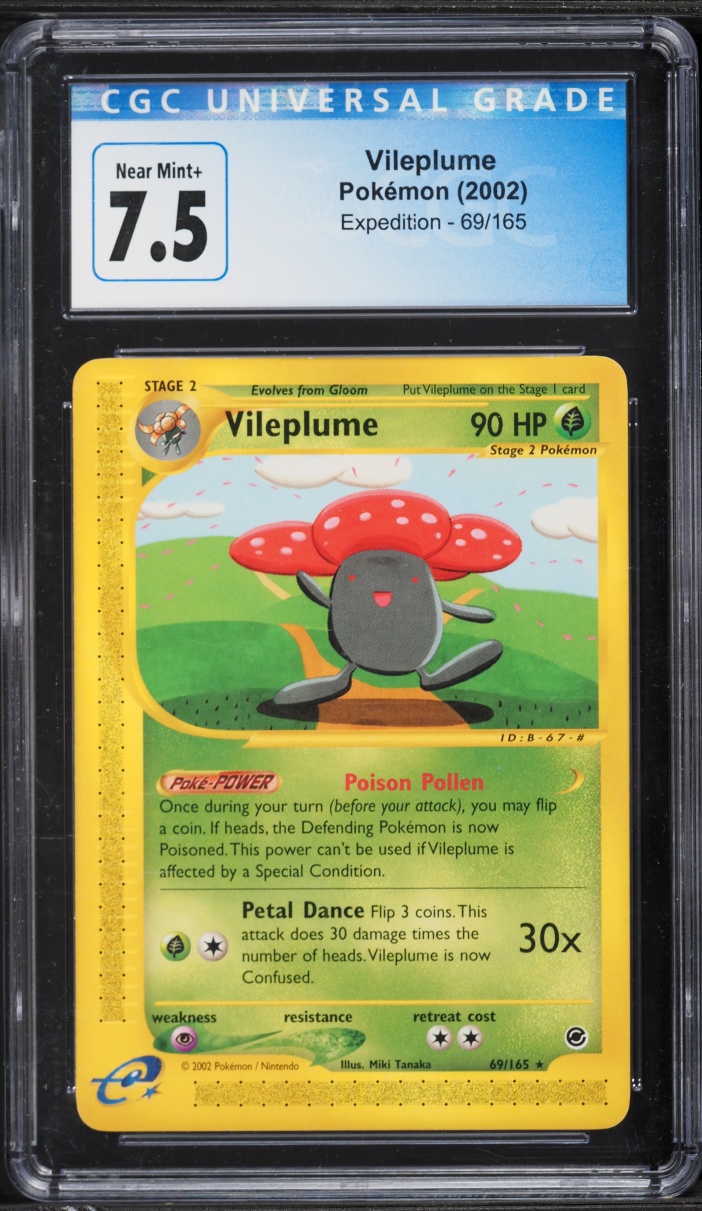 2002 Pokemon Expedition Vileplume #69 CGC 7.5 NRMT+