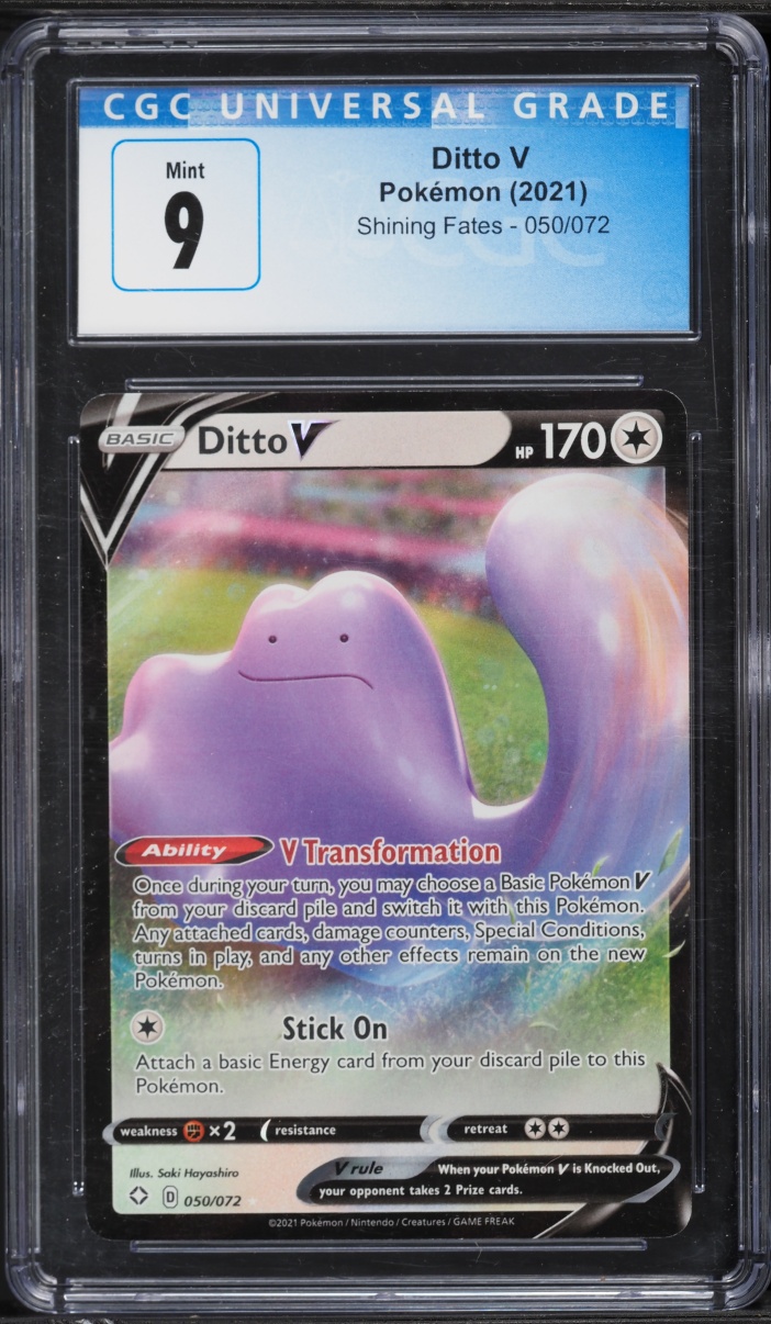 2021 Pokemon Sword & Shield Shining Fates Ditto V #50 CGC 9 MINT