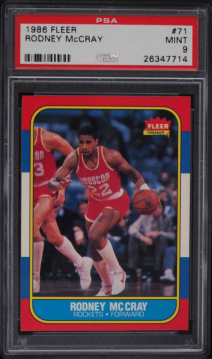 1986 Fleer Basketball Rodney McCray #71 PSA 9 MINT