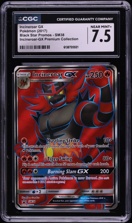 2017 Pokemon Sun & Moon Promo Premium Collection Incineroar GX #SM38 CGC 7.5 NRMT+