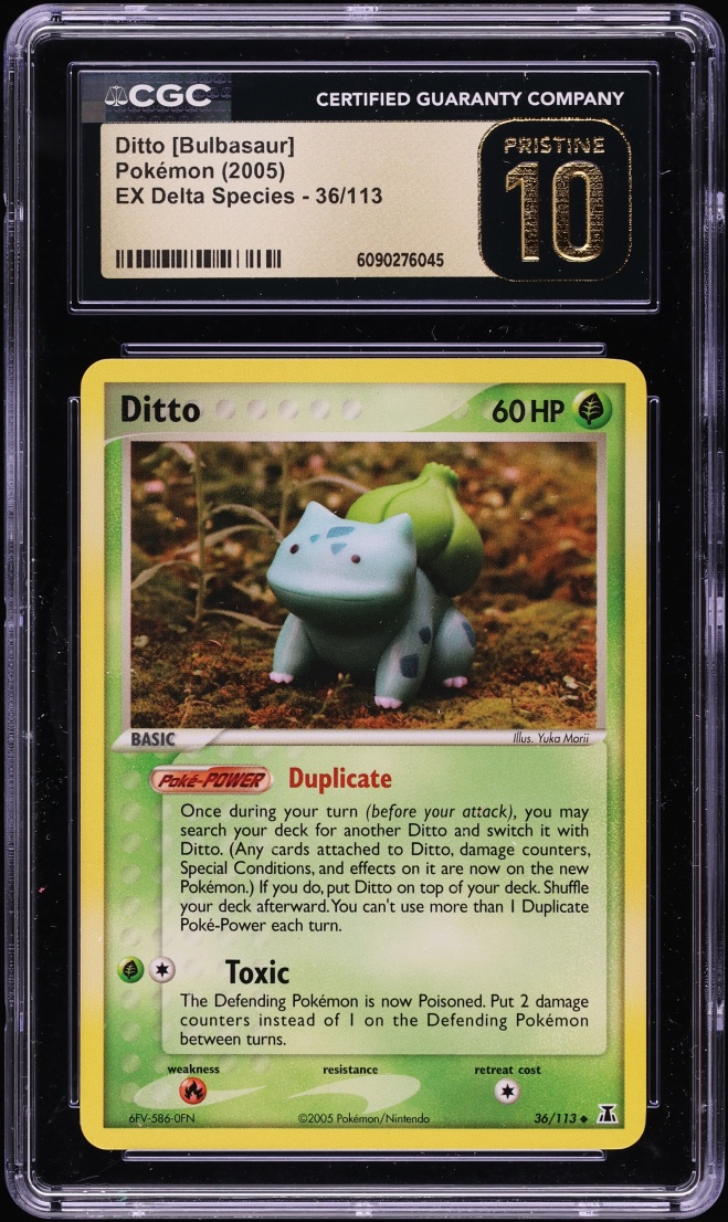 2005 Pokemon EX Delta Species Ditto Bulbasaur #36 CGC 10 PRISTINE