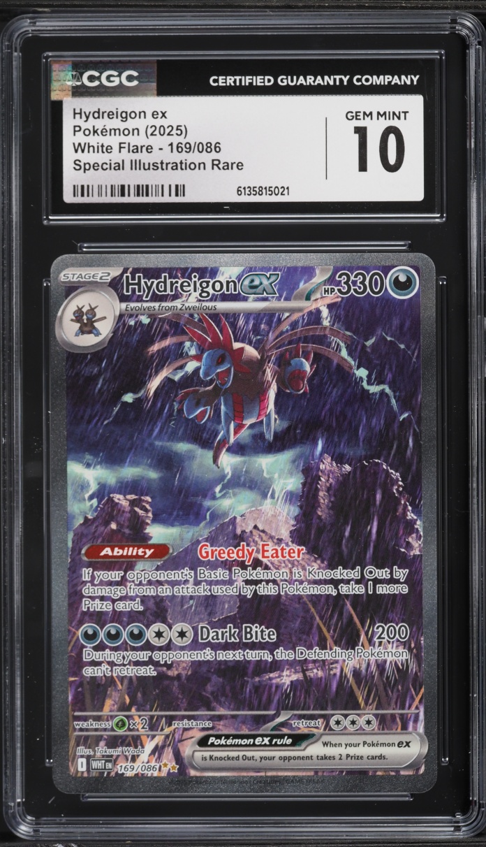 2025 Pokemon Scarlet & Violet White Flare SIR Hydreigon ex #169 CGC 10 GEM MINT