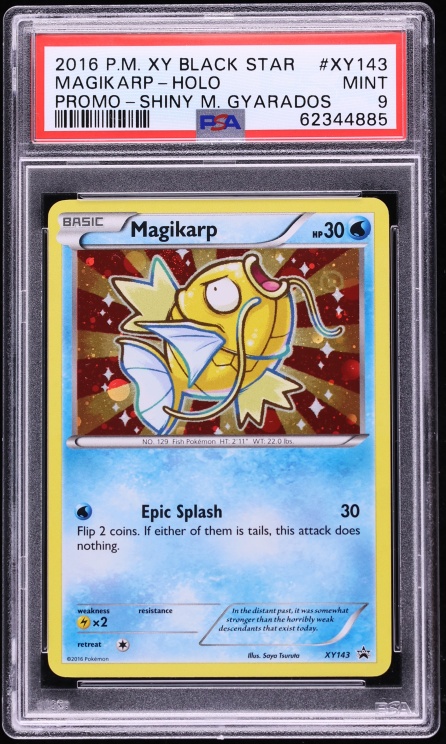 2016 Pokemon XY Black Star Promo Holo Magikarp #XY143 PSA 9 MINT