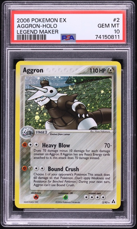 2006 Pokemon EX Legend Maker Holo Aggron #2 PSA 10 GEM MINT
