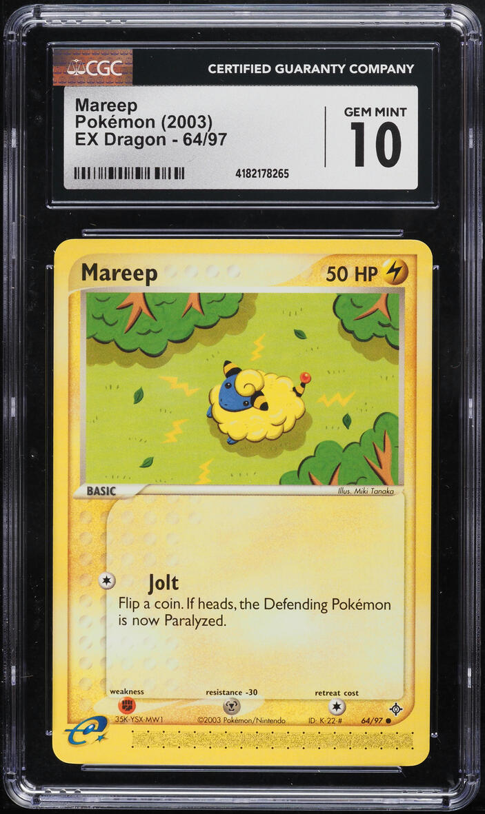 2003 Pokemon EX Dragon Mareep #64 CGC 10 GEM MINT