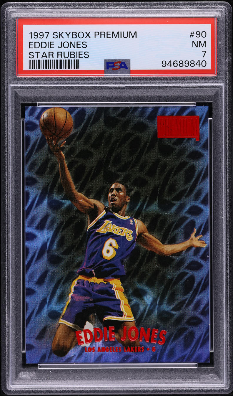 1997 Skybox Premium Star Rubies Eddie Jones /50 #90 PSA 7 NRMT