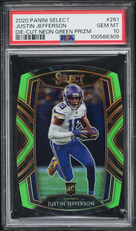 2020 Panini Contenders Wild Card Justin Jefferson ROOKIE AUTO #109