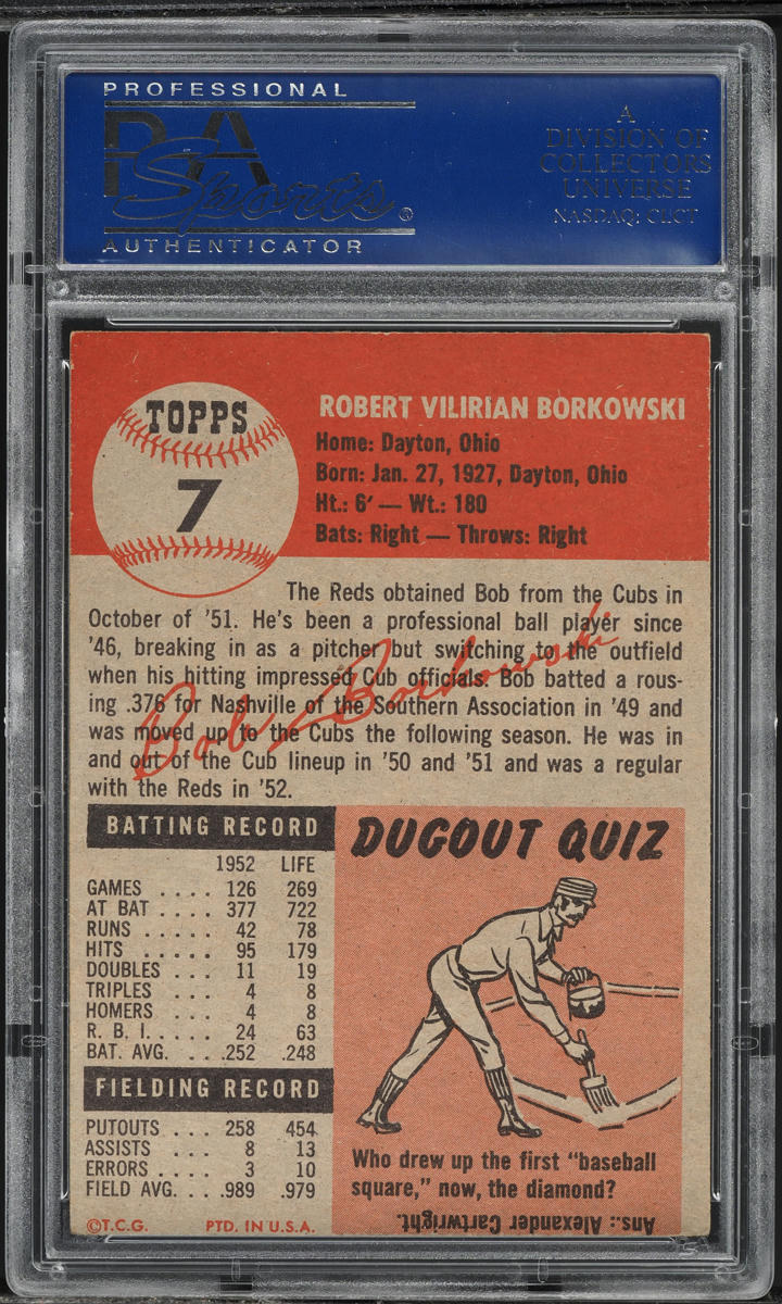 1953 Topps Bob Borkowski #7 PSA 5.5 EX+
