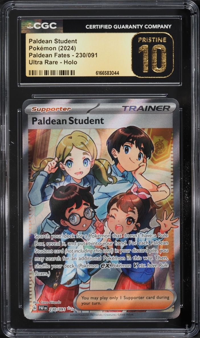 2024 Pokemon Scarlet & Violet Paldean Fates Full Art Paldean Student #230 CGC 10 PRISTINE