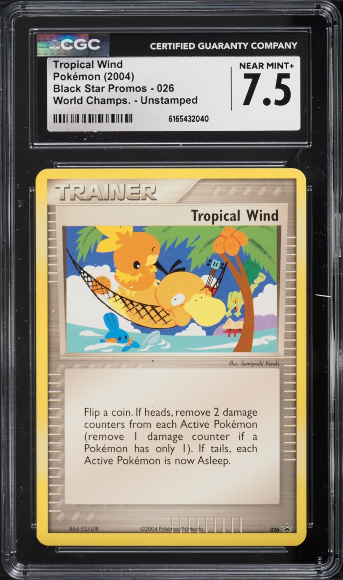 2004 Pokemon Promo World Championships Unstamped Tropical Wind #26 CGC 7.5 NRMT+