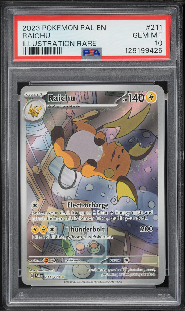 2023 Pokemon Scarlet & Violet Paldea Evolved IR Raichu #211 PSA 10 GEM MINT
