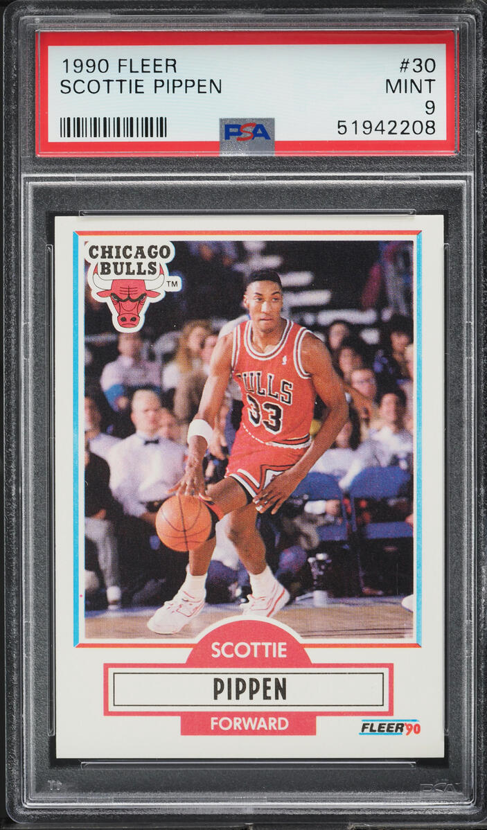 1990 Fleer Basketball Scottie Pippen #30 PSA 9 MINT