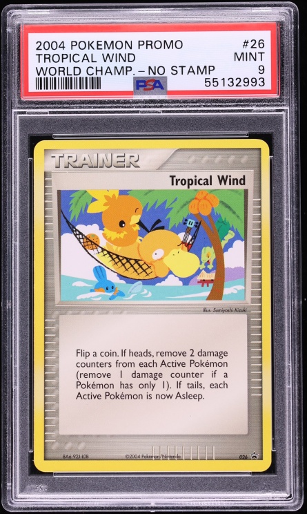 2004 Pokemon World Championships Promo No Stamp Tropical Wind #26 PSA 9 MINT