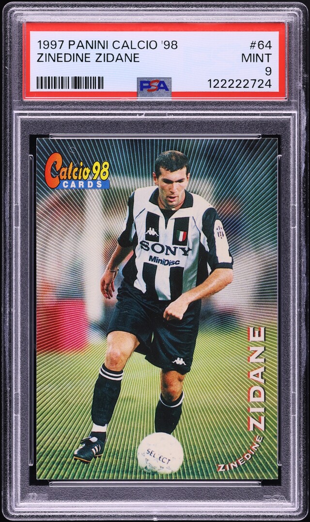 1997 Panini Calcio '98 Zinedine Zidane #64 PSA 9 MINT