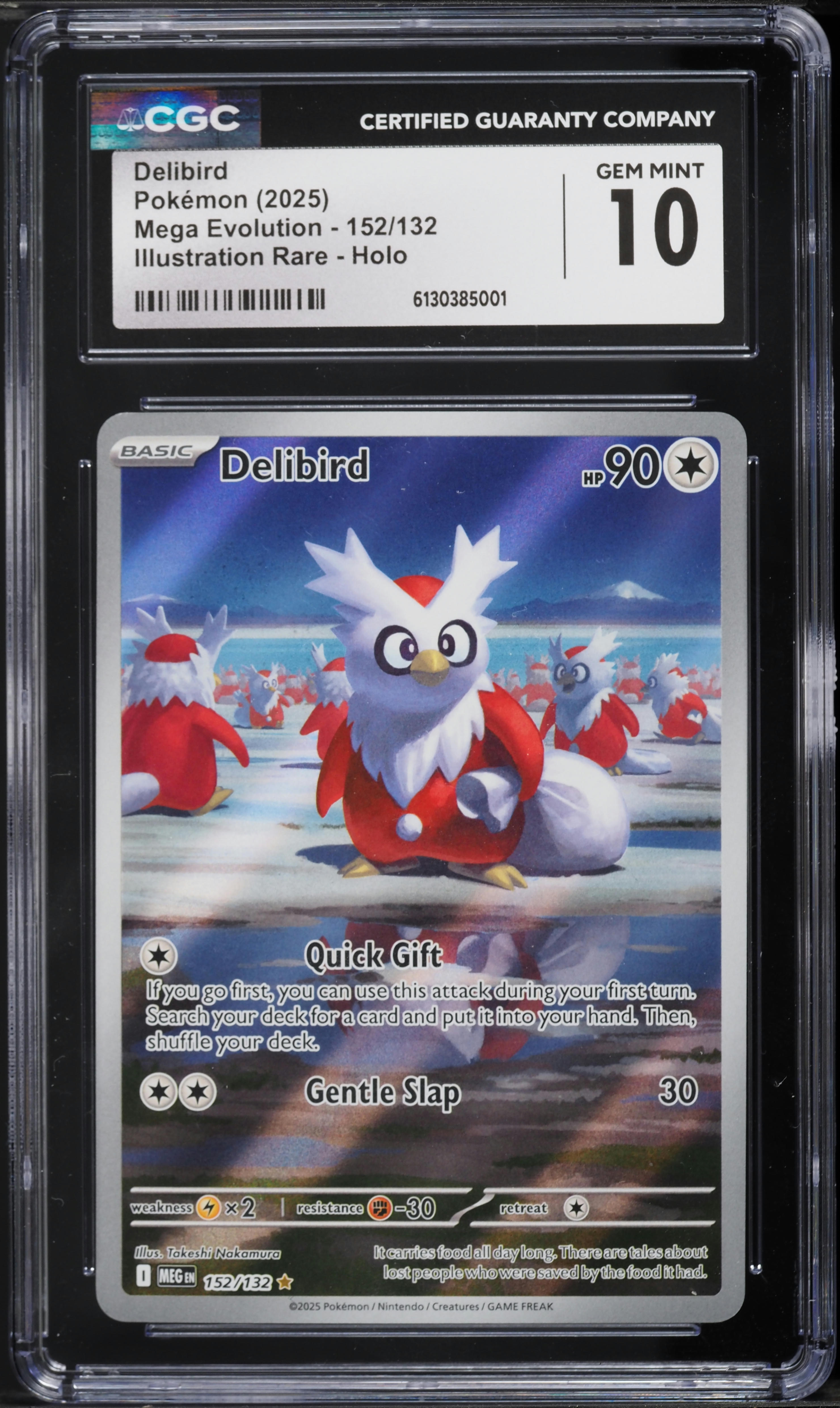 2025 Pokemon Mega Evolution IR Delibird #152 CGC 10 GEM MINT