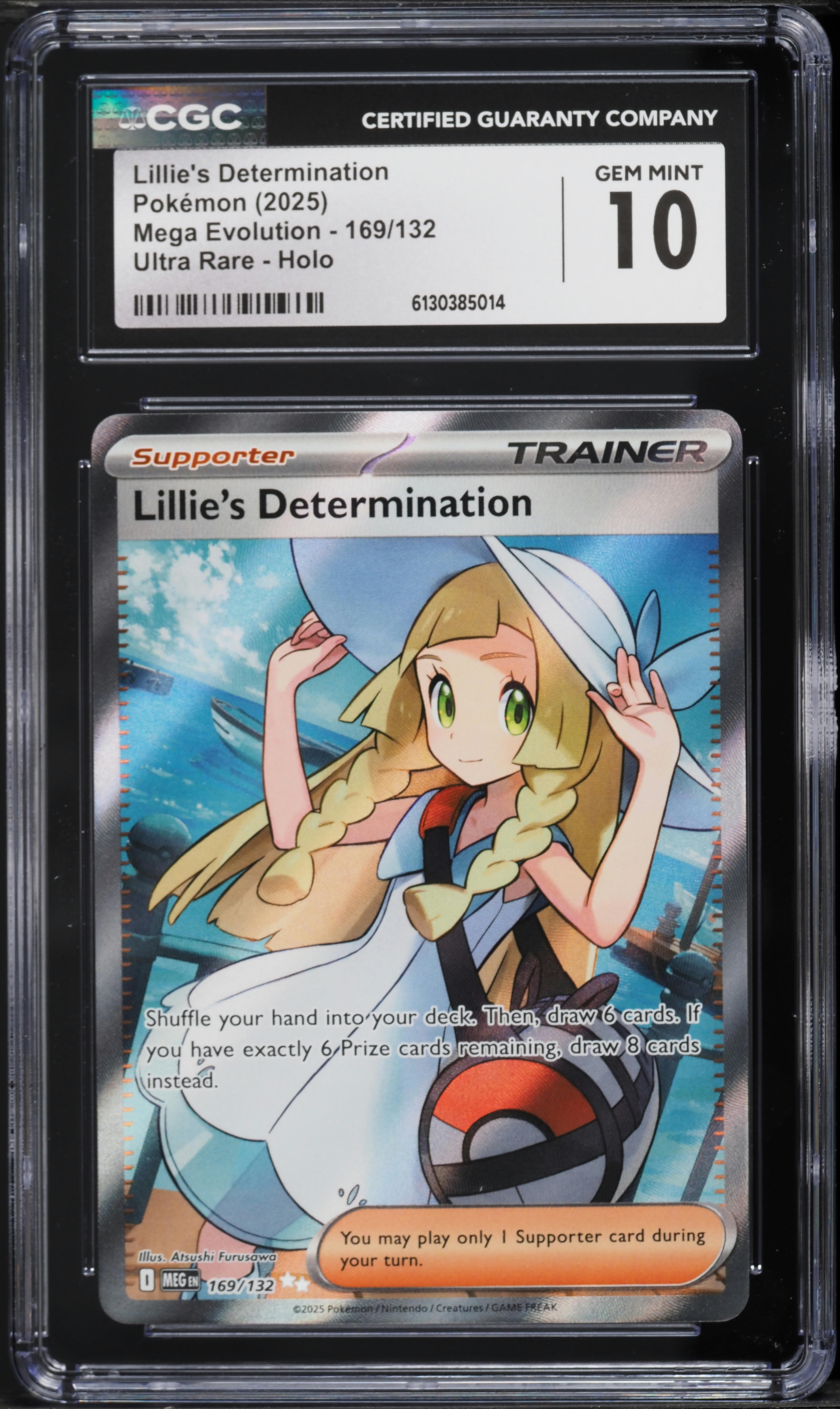 2025 Pokemon Mega Evolution Full Art Lillie's Determination #169 CGC 10 GEM MINT