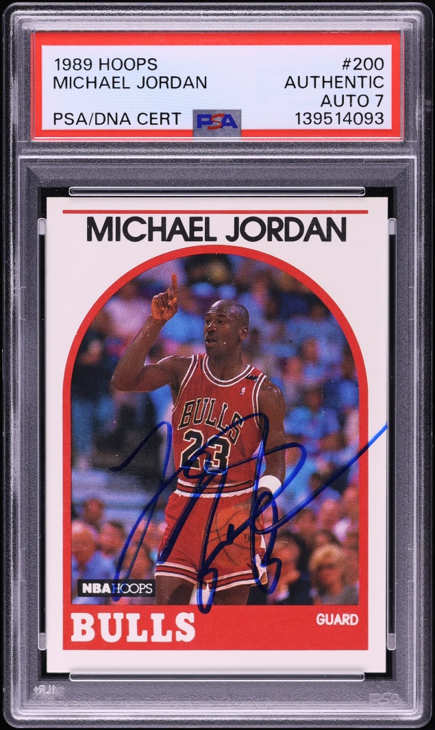 1989 Hoops Michael Jordan AUTO DNA 7 #200 PSA AUTH