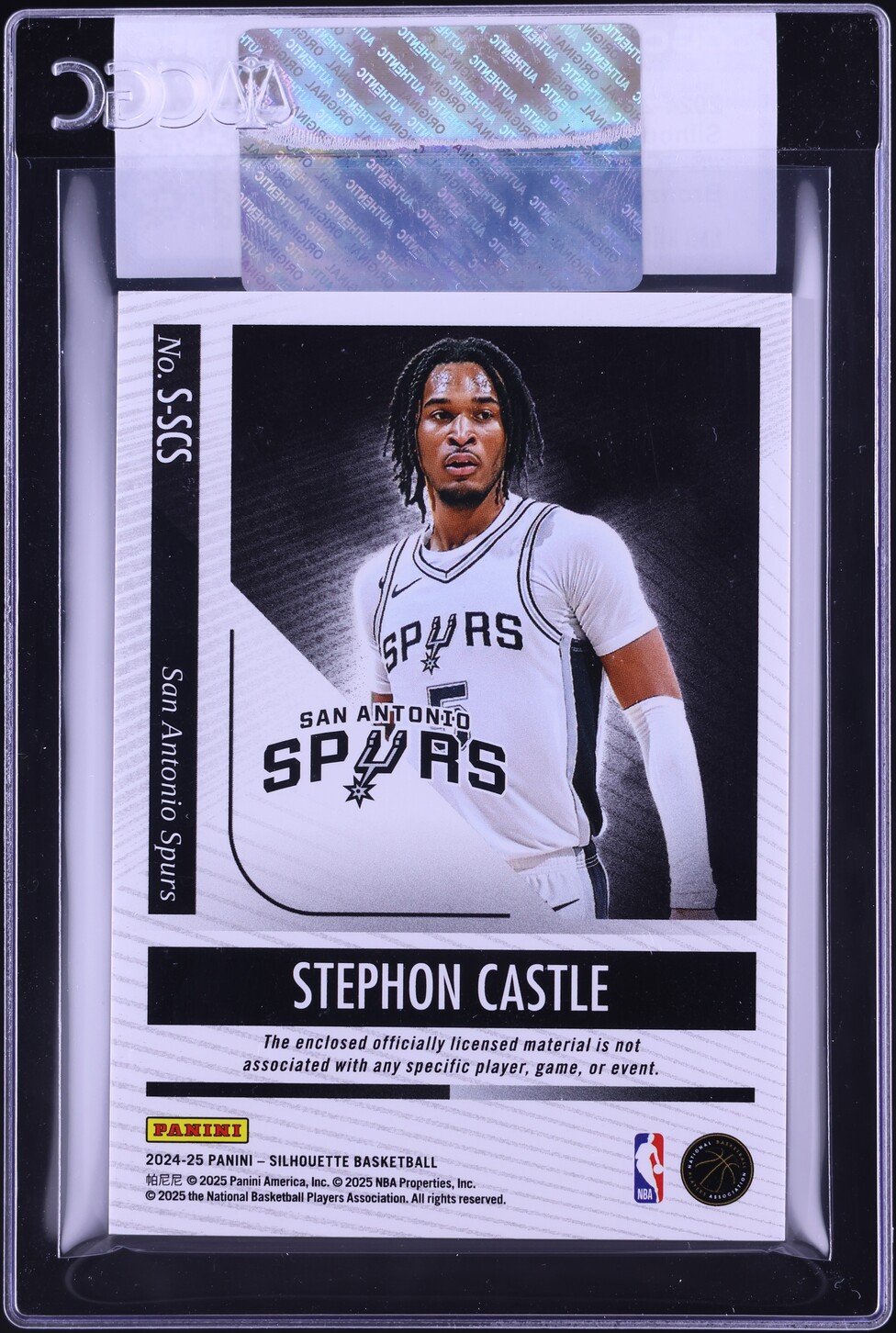 2024 Panini Silhouette Bronze Stephon Castle ROOKIE PATCH /49 #S-SCS CGC AUTH - Photo 2
