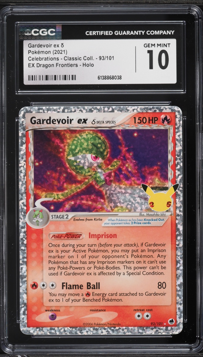 2021 Pokemon SWSH Celebrations Classic Collection Holo Gardevoir ex #93 CGC 10 GEM MINT