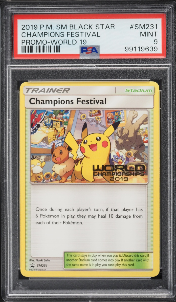 2019 Pokemon Sun & Moon Promo World Champions Festival #SM231 PSA 9 MINT