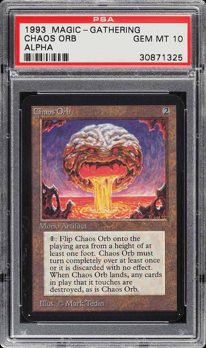 1993 Magic The Gathering MTG Alpha Chaos Orb PSA 10 GEM MINT on