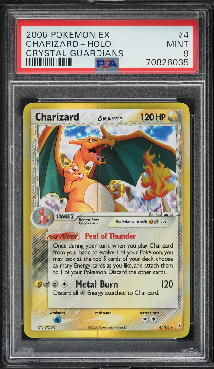 2006 Pokemon EX Crystal Guardians Holo Charizard #4 PSA 9 MINT
