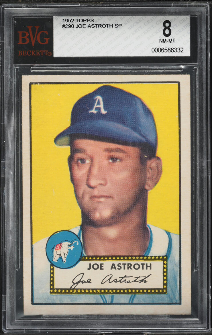 1952 Topps Joe Astroth #290 BVG 8 NM-MT on Fanatics Collect
