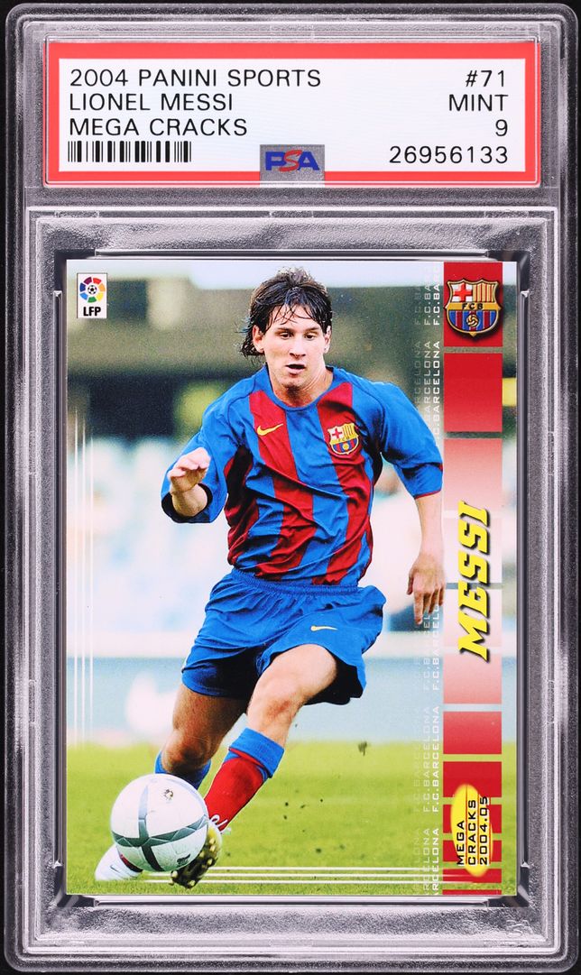 2004 Panini Sports Mega Cracks La Liga Lionel Messi ROOKIE #71 PSA