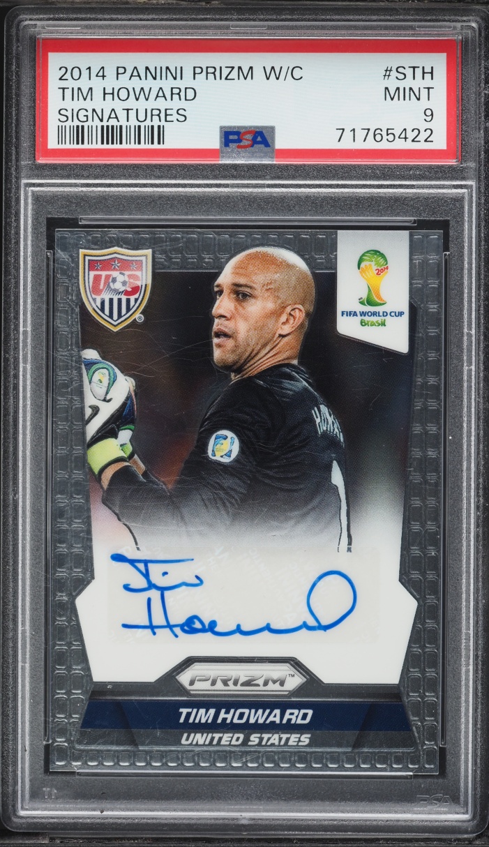 2014 Panini Prizm World Cup Signatures Tim Howard AUTO #S-TH PSA 9 MINT